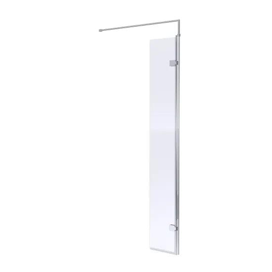 Arley Pro 300mm Chrome Hinged Wetroom Screen With Support Bar