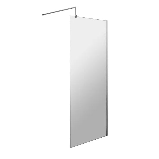 Arley Pro Ralus 8 760mm Chrome Wetroom Screen With Support Bar