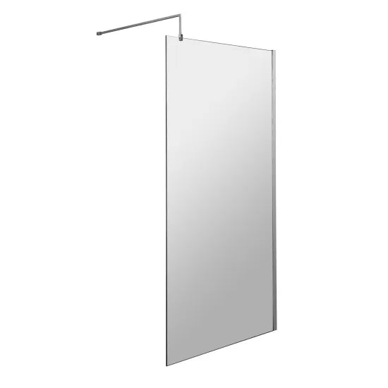 Arley Pro Ralus 8 1000mm Chrome Wetroom Screen With Support Bar