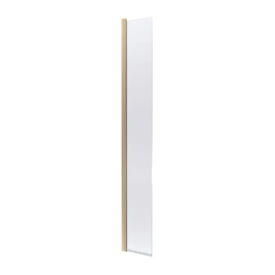 Arley Pro Ralus 8 300mm Brushed Brass Concealed Hinge Return Wetroom Screen