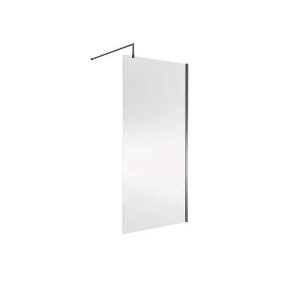 Arley Pro Ralus 8 1100mm Brushed Pewter Wetroom Panel With Support Bar