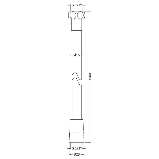 Arley Pro Chrome Smooth Silver Shower Flex