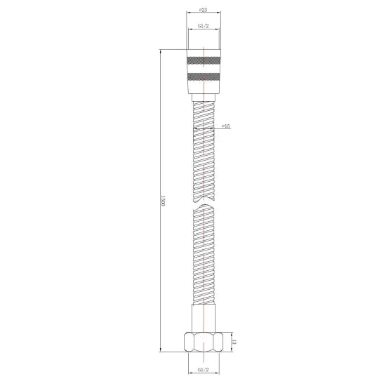 Arley Pro 1500mm Chrome Shower Flex