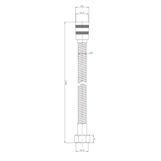 Arley Pro 1750mm Chrome Shower Flex