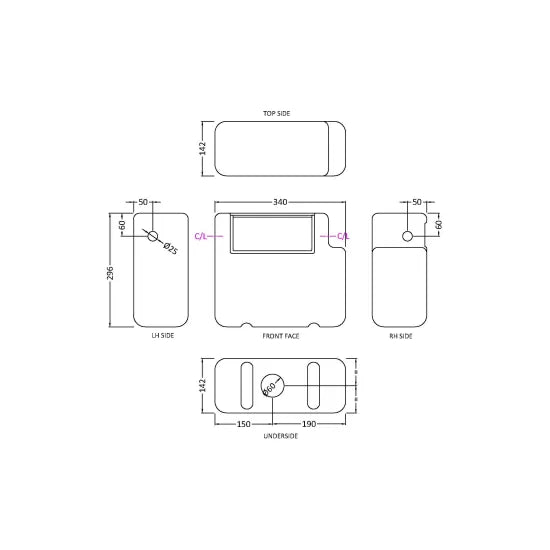 Arley Pro  Dual Flush Side Inlet Concealed Cistern