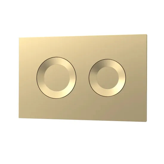 Arley Pro Round Brushed Brass Dual Flush Push Button