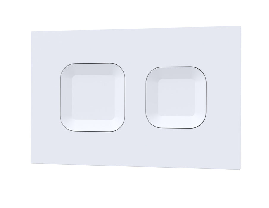 Arley Pro Square White Dual Flush Push Button
