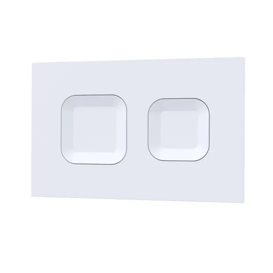 Arley Pro Square White Dual Flush Push Button