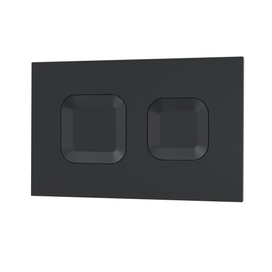 Arley Pro Square Black Dual Flush Push Button