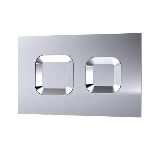 Arley Pro Square Chrome Dual Flush Push Button