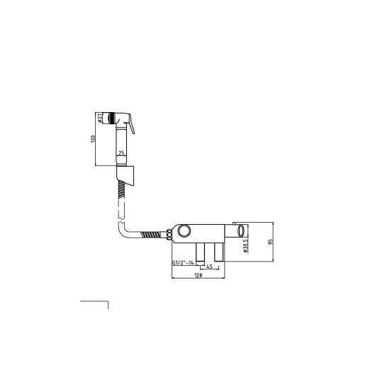 Arley Pro Chrome Thermostatic Bar Shower Valve and Douche Spray Kit