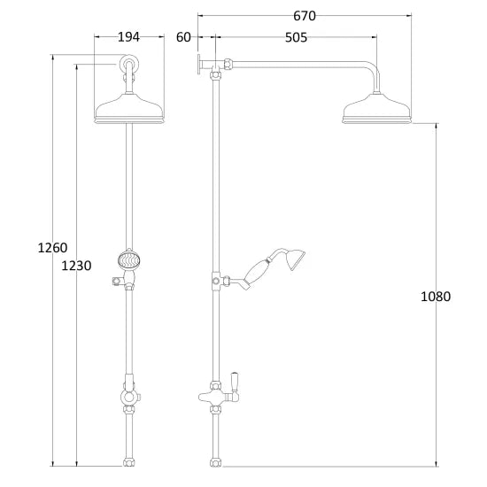 Chrome Dual Rigid Riser Kit