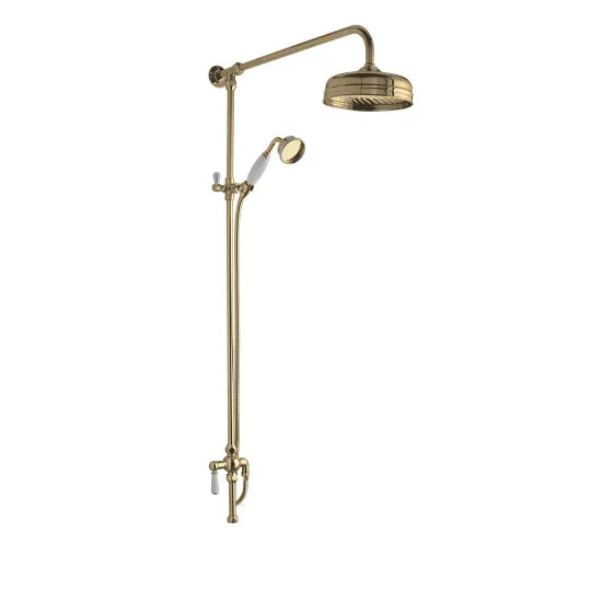 Brushed Brass Dual Rigid Riser Kit