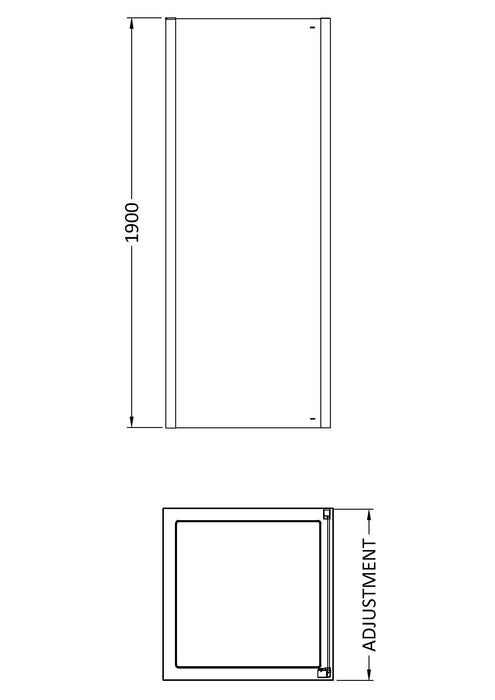 800mm Side Panel - Brushed Brass