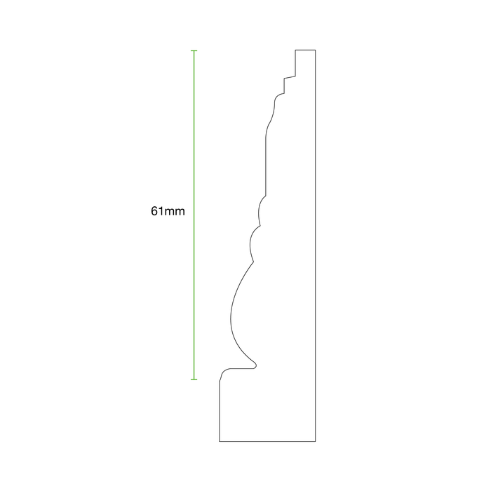 Primed Torus I MDF Architrave