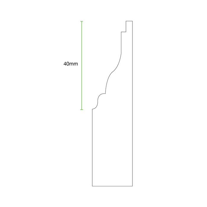 Primed Lambs Tongue II MDF Architrave