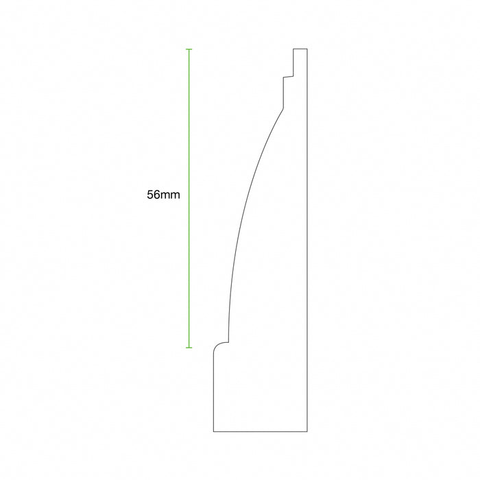 Unprimed Ovolo MDF Architrave