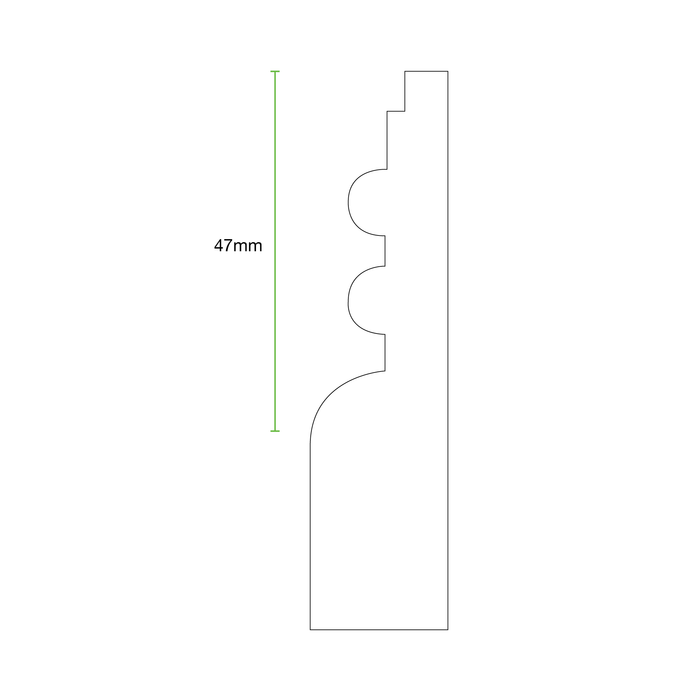 Primed Reed II MDF Architrave