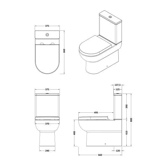 Arley Pro Azara Close Coupled Toilet