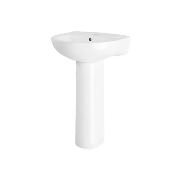 Arley Pro Azara 560mm 1 Tap Hole Ceramic Basin & Pedestal