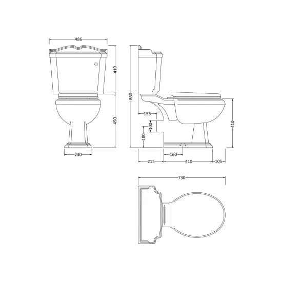 Arley Pro Classic Traditional Close Coupled Toilet