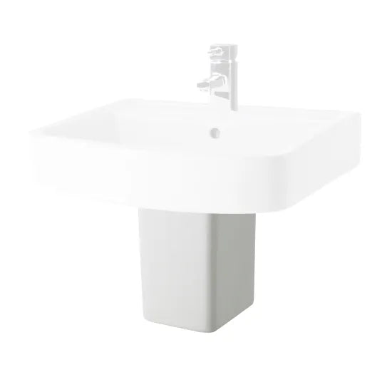 Arley Pro Ettore 300mm White Contemporary Semi Pedestal