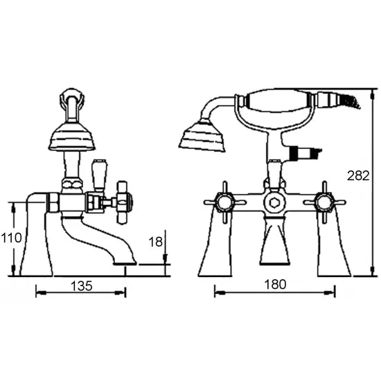 Arley Pro Laithwaite Traditional Bath Shower Mixer