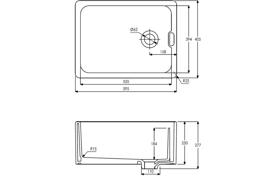 Abode New Belfast 1B Undermount Sink