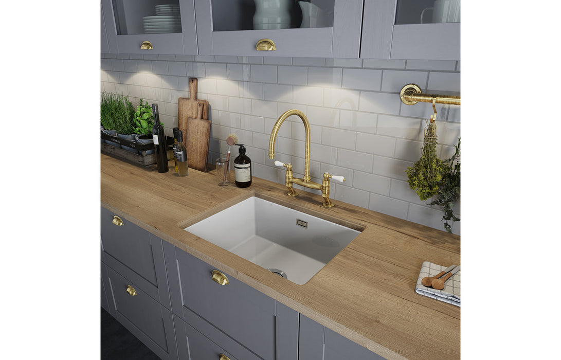 Abode Sandon Large 1B Ceramic Undermount/Inset Sink