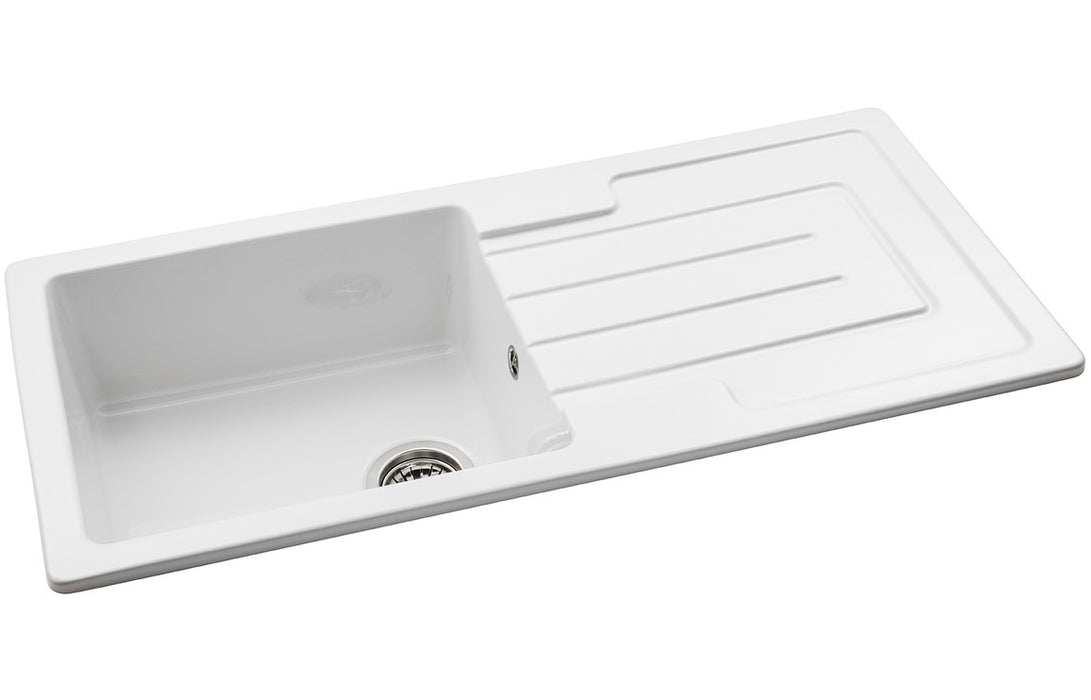 Abode Acton 1B & Drainer Ceramic Inset Sink