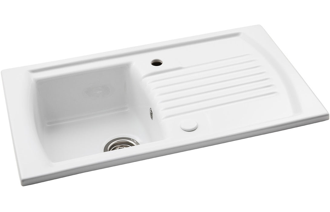 Abode Milford 1B & Drainer Ceramic Inset Sink