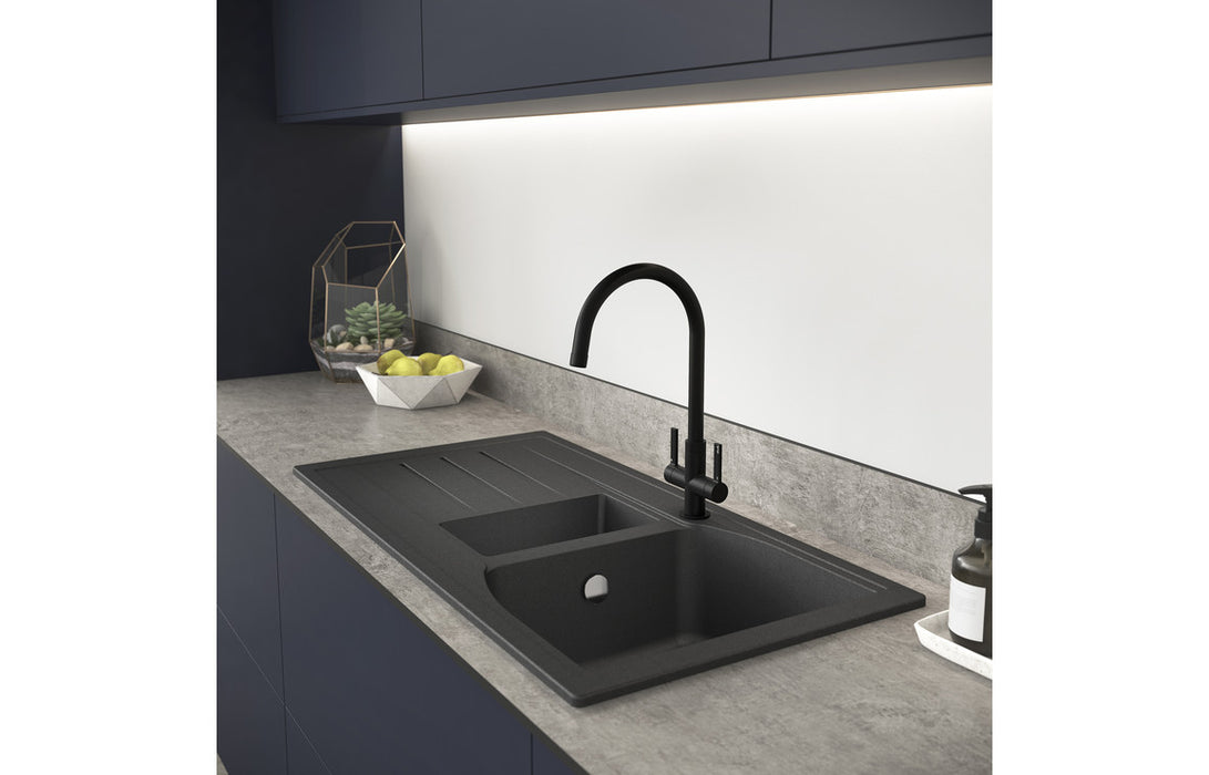 Abode Oriel 1.5B & Drainer Granite Inset Sink