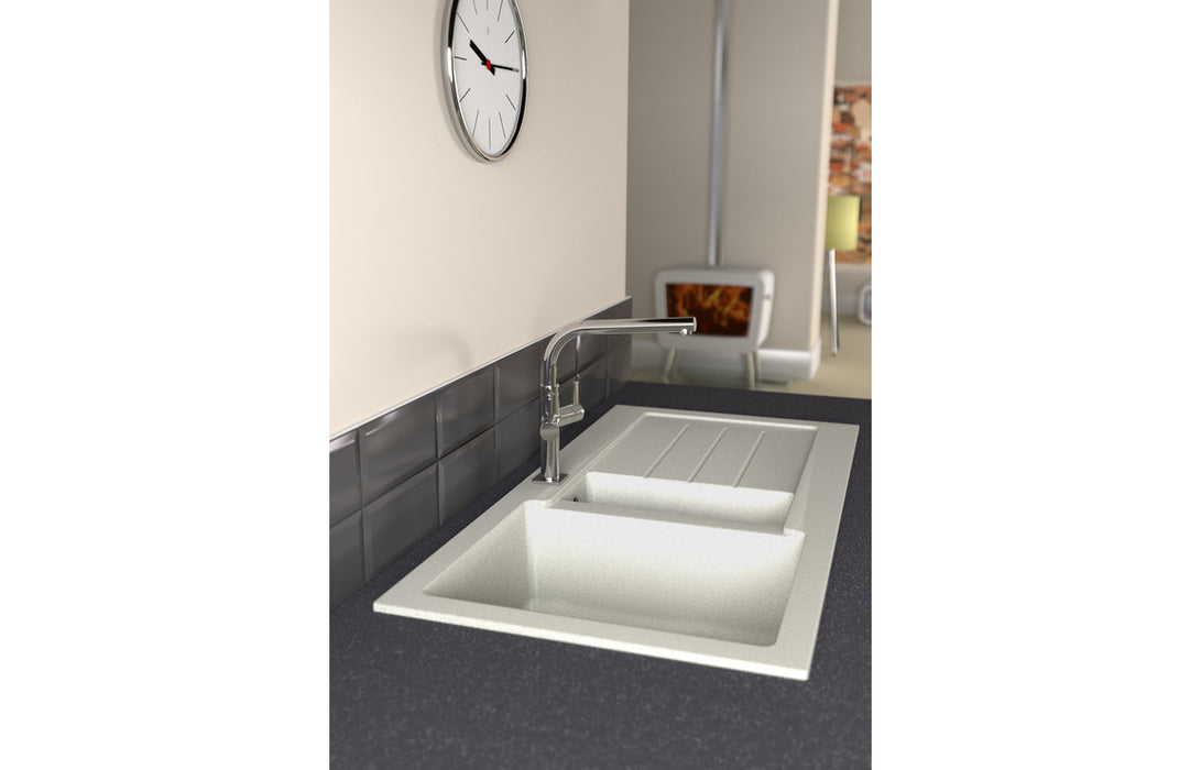 Abode Xcite 1.5B & Drainer Granite Inset Sink