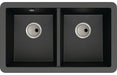 Abode Matrix Sq GR15 2B Granite Undermount Sink - Grey Metallic

