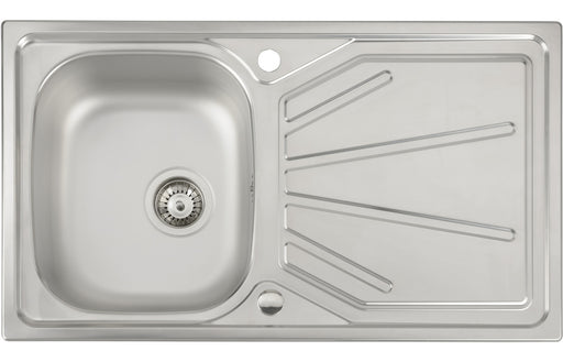 Abode Trydent 1B & Drainer Inset Sink - Stainless Steel