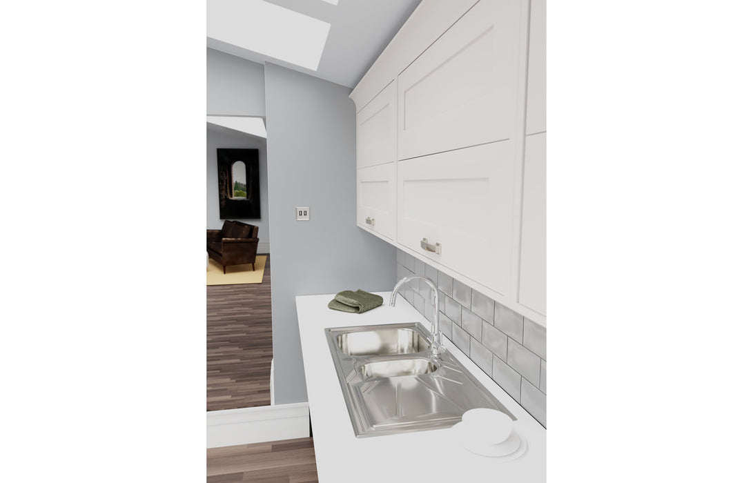 Abode Trydent 1.5B & Drainer Inset Sink - Stainless Steel