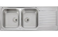 Abode Connekt 2B & Drainer Inset Sink - St/Steel