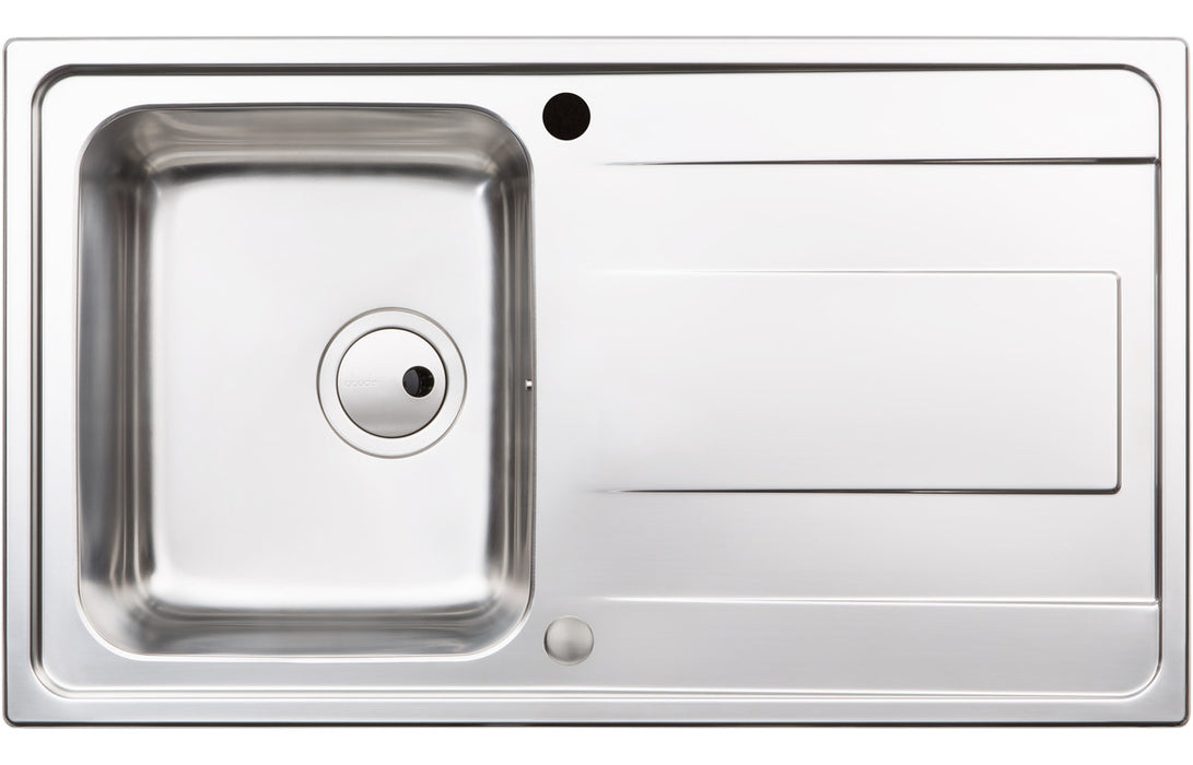 Abode Ixis Compact 1B & Drainer Inset Sink - Stainless Steel