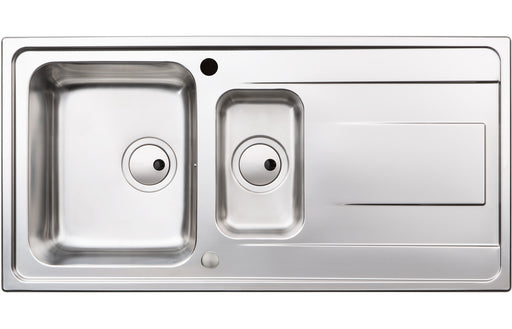 Abode Ixis 1.5B & Drainer Inset Sink - Stainless Steel