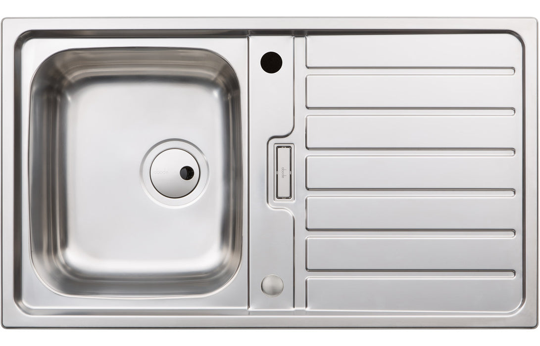 Abode Neron Compact 1B & Drainer Inset Sink - Stainless Steel