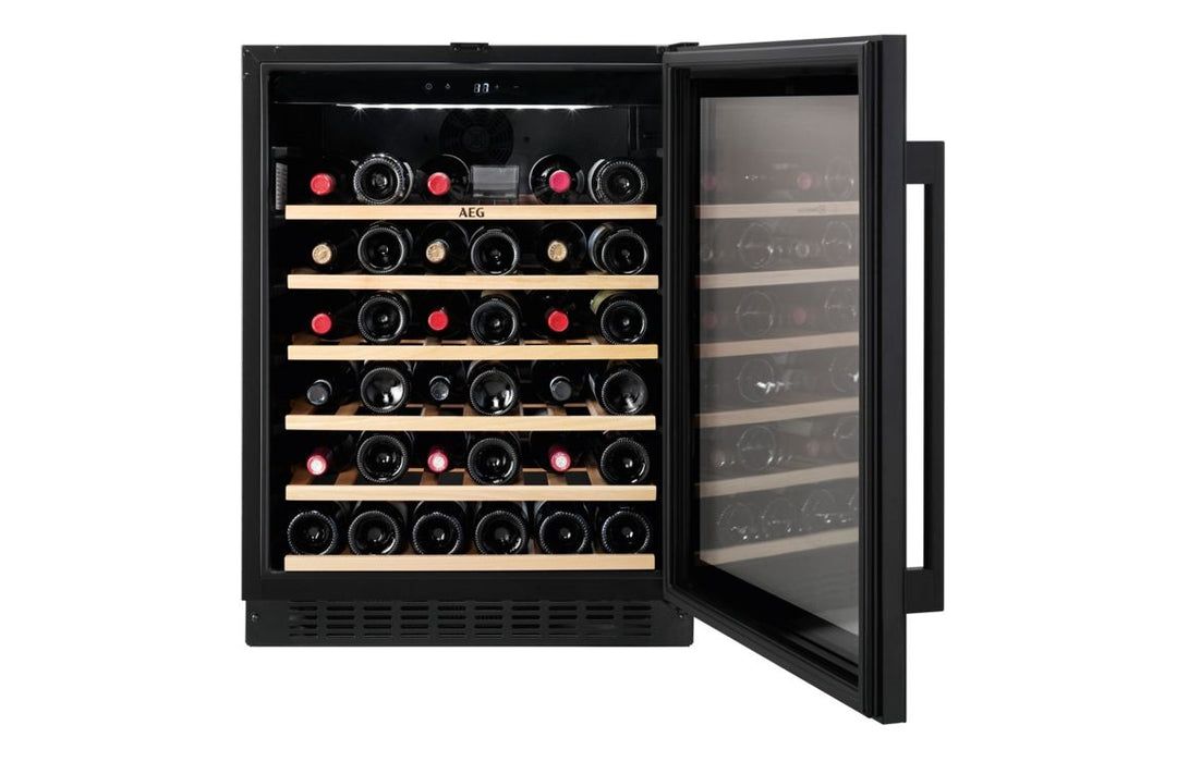 AEG AWS4052B5B B/U 60cm Wine Cabinet - Black Glass