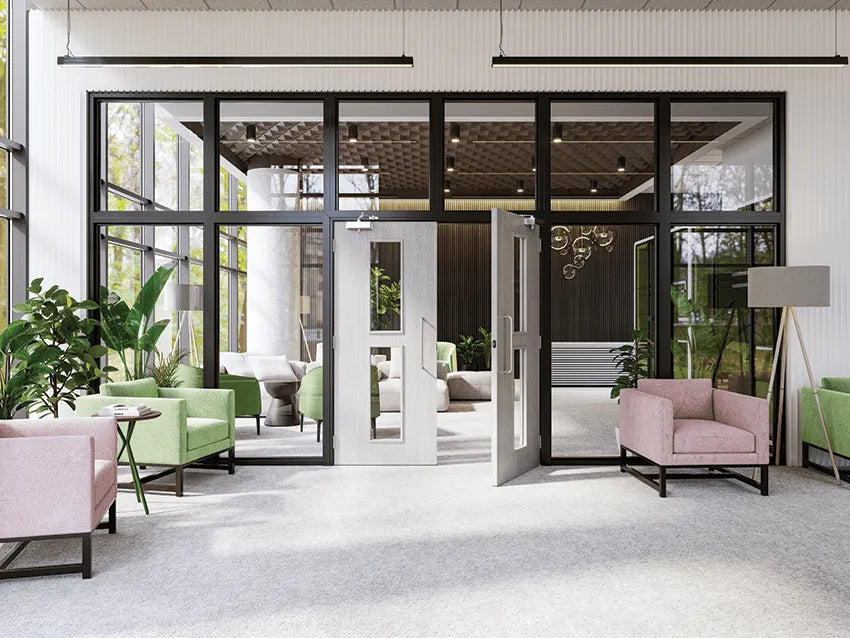 Deanta Flush Light Grey Ash Door