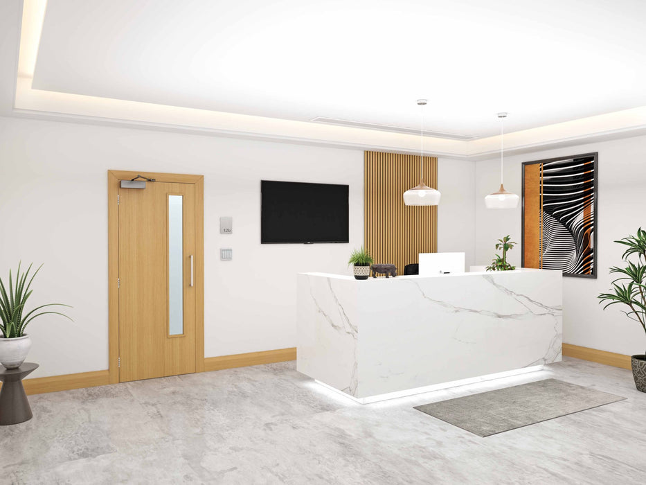 Deanta Flush Prefinished Oak Door