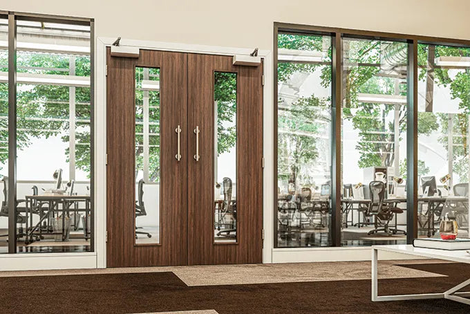 Deanta Flush Prefinished Walnut Door