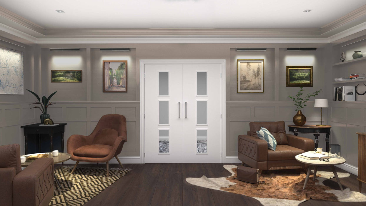 Deanta Flush White Primed Door