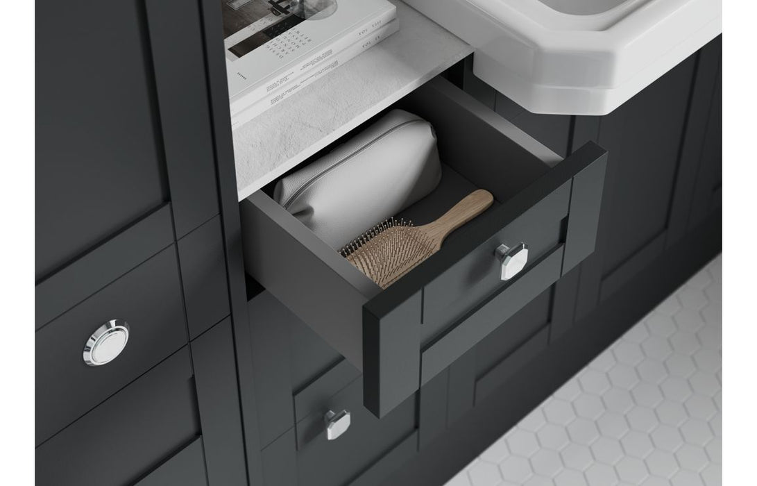 Haven 1236mm Standard Basin & WC Unit Pack - Matt Graphite Grey