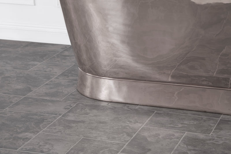 Hurlingham Allingham Nickel Bath 1730x710 Freestanding Nickel Bathtub