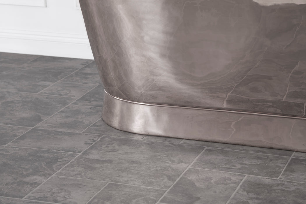 Hurlingham Allingham Nickel Bath 1730x710 Freestanding Nickel Bathtub