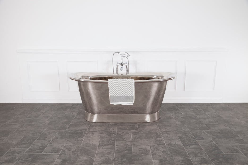 Hurlingham Allingham Nickel Bath 1730x710 Freestanding Nickel Bathtub