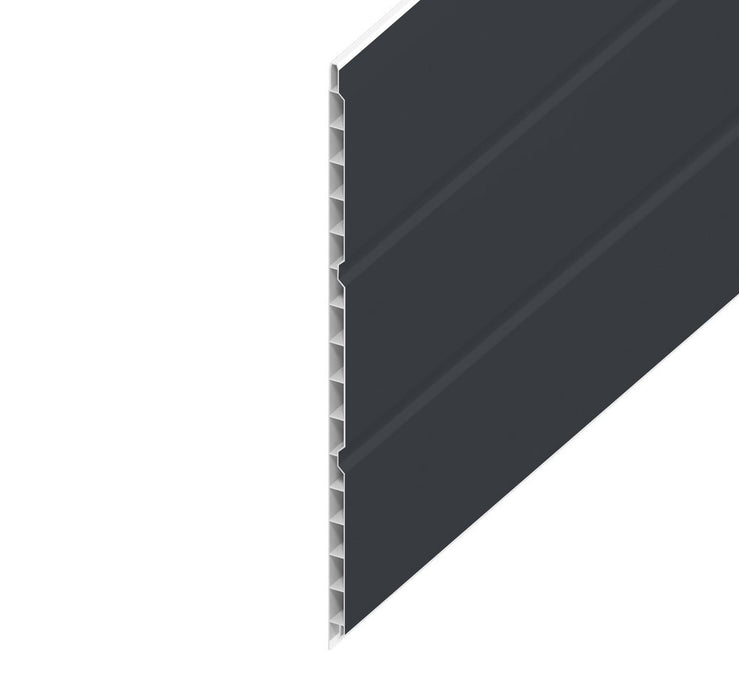Anthracite Grey Smooth Hollow Soffit Board (5m Length)